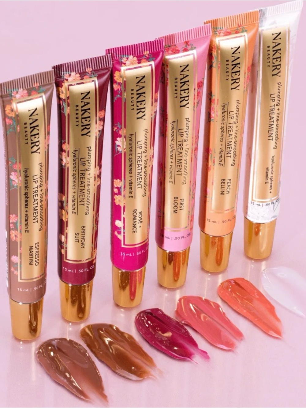 Nakery Plumping Lip Treatment 2 Pack - First Bloom & Birthday Suit Hydrating Duo